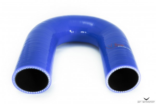 57mm 180° Silikon Schlauchbogen Blau